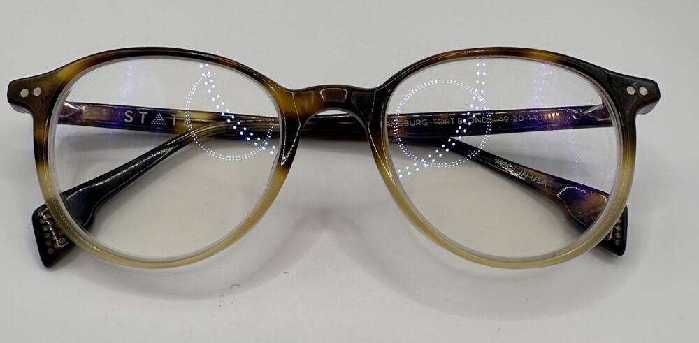 STATE SANDBURG TORT BLONDE FADE HAVANA AUTHENTIC FRAMES EYEGLASSES 49-20-140